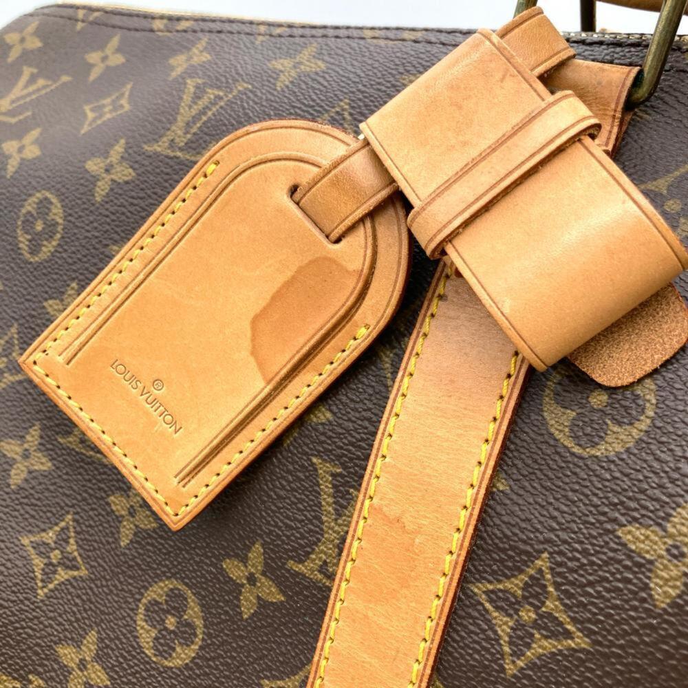 LOUIS VUITTON Brown Monogram Leather Keepall 55 Boston Bag - Picture 4 of 9